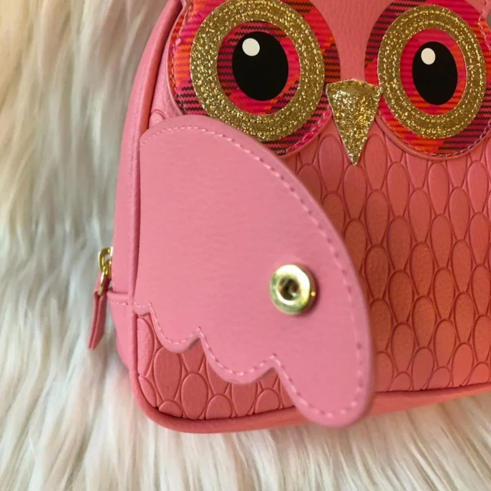 Bath & Body Works Pink Owl Cosmetic Bag